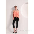 Women's Peach Color Founce Top